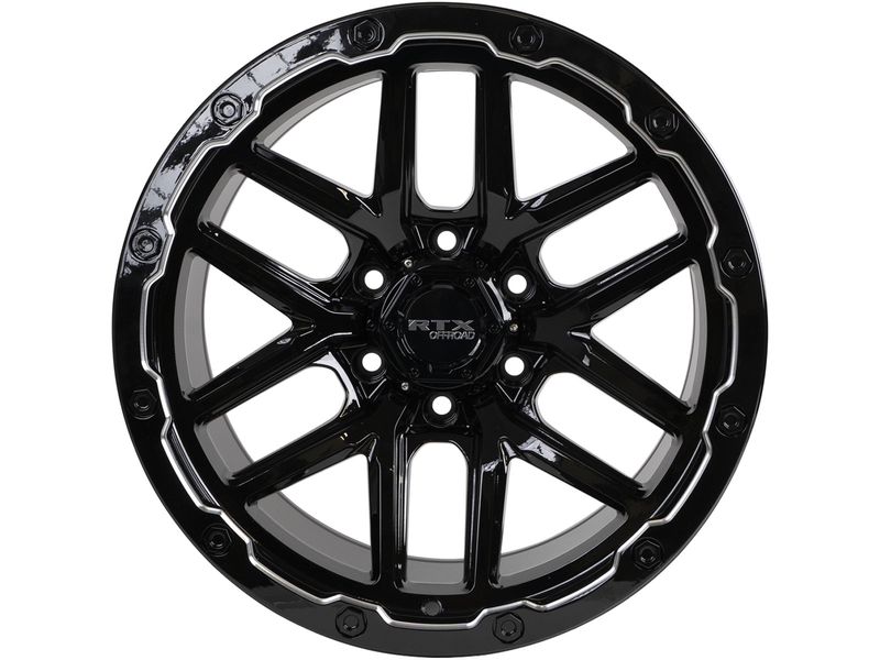 RTX Off Road Milled Gloss Black Volcano Wheels Havoc Offroad