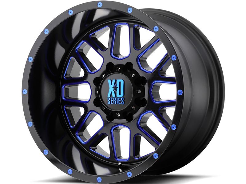 XD Series Milled Matte Black & Blue XD820 Grenade Wheels | Havoc