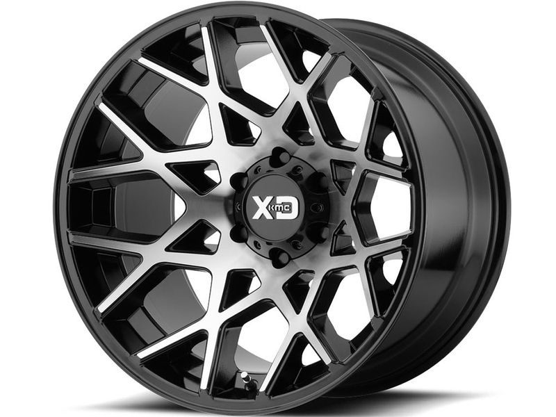 XD Series Machined Gloss Black XD831 Chopstix Wheel KMC-XD83121068524N |  Havoc Offroad