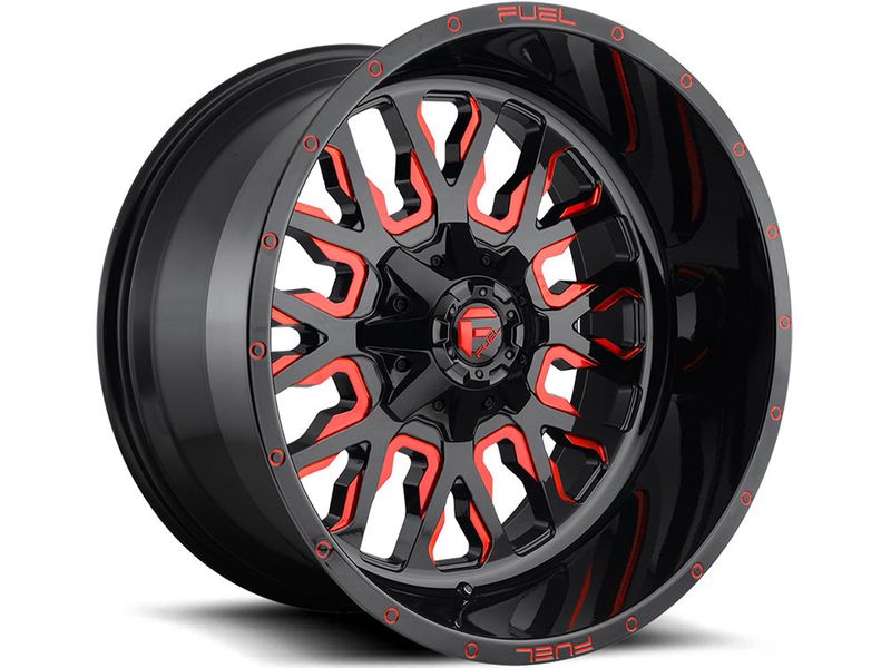 Fuel Black & Red Stroke Wheels Havoc Offroad