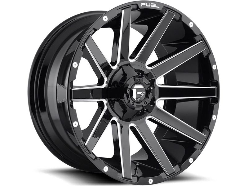 Fuel Machined Gloss Black Contra Wheels | Havoc Offroad