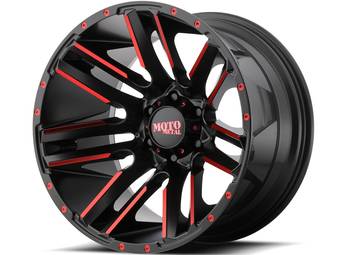 Moto Metal Black &amp; Red MO978 Razor Wheels