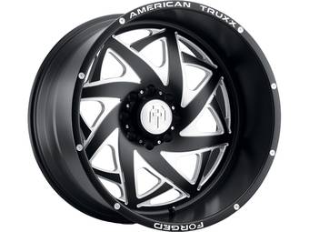 American Truxx Forged Milled Matte Black ATF-1910 Kronos Wheels