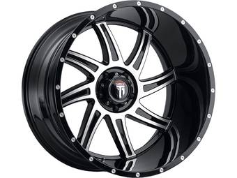 American Truxx Machined Gloss Black AT-162 Vortex Wheels