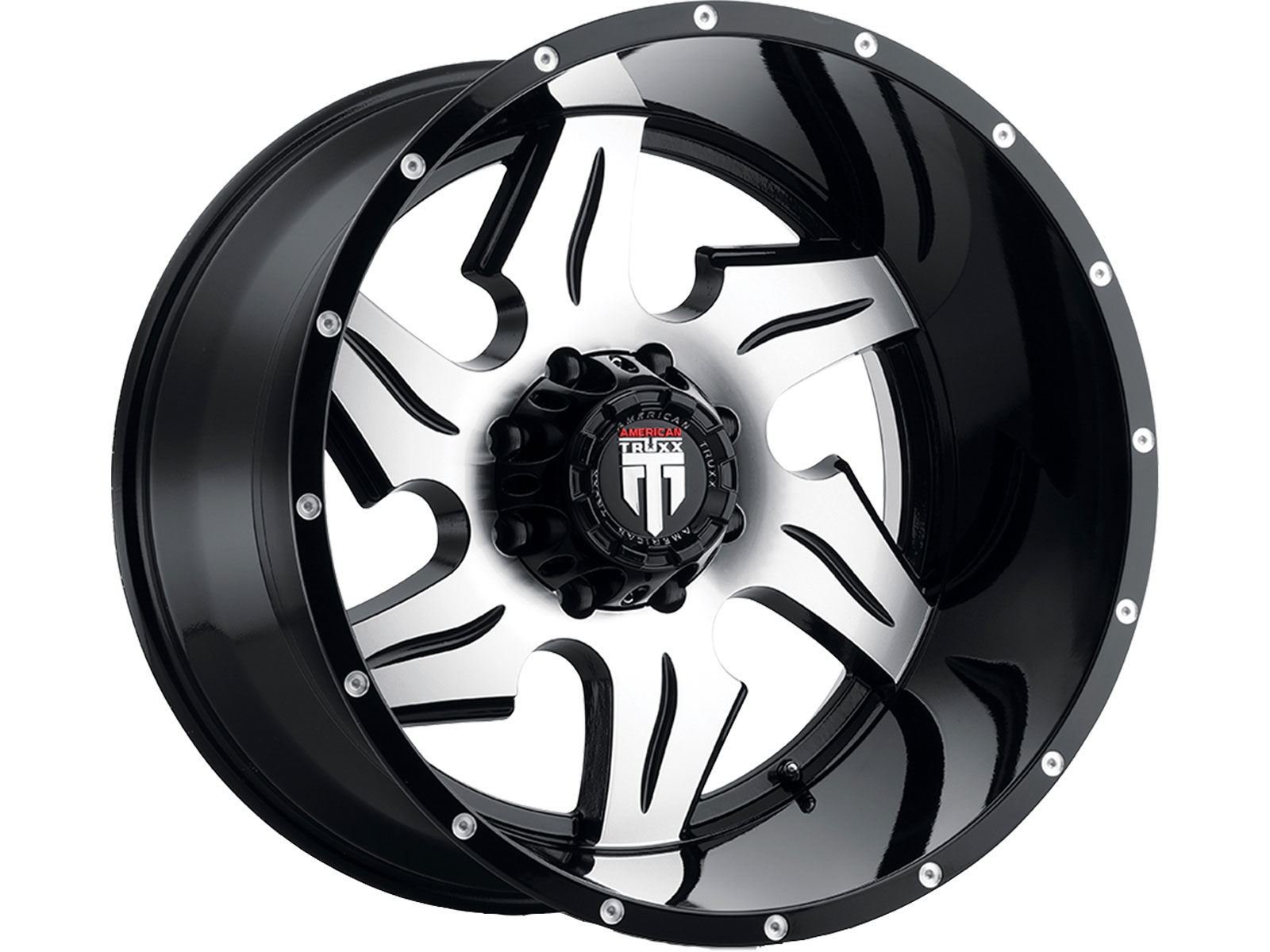 American Truxx Machined Gloss Black AT-163 Ninja Wheels | Havoc