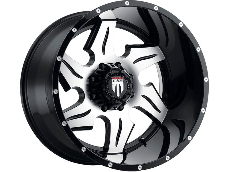 American Truxx Machined Gloss Black AT-163 Ninja Wheels | Havoc