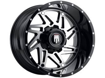 American Truxx Machined Gloss Black AT-165 Warrior Wheels