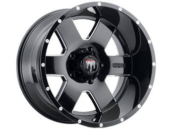 American Truxx Milled Gloss Black AT-155 Armor Wheels