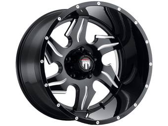 American Truxx Milled Gloss Black AT-163 Ninja Wheels