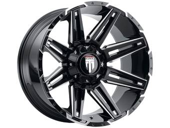 American Truxx Milled Gloss Black AT-1903 Boom Wheels