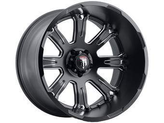 American Truxx Milled Matte Black AT-154 Bomb Wheels