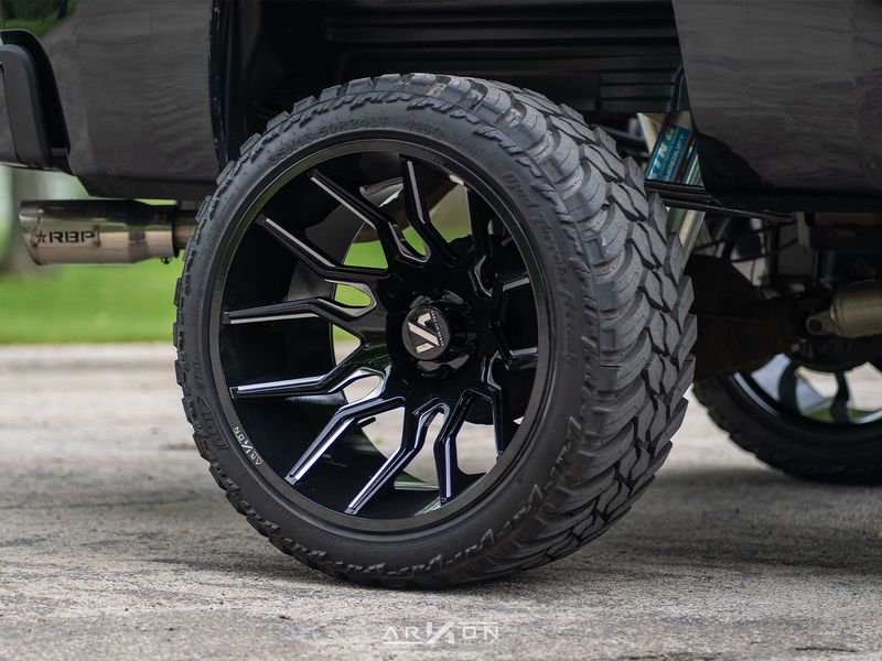 Arkon OffRoad Milled Gloss Black Roosevelt Wheel AKOK13124408343