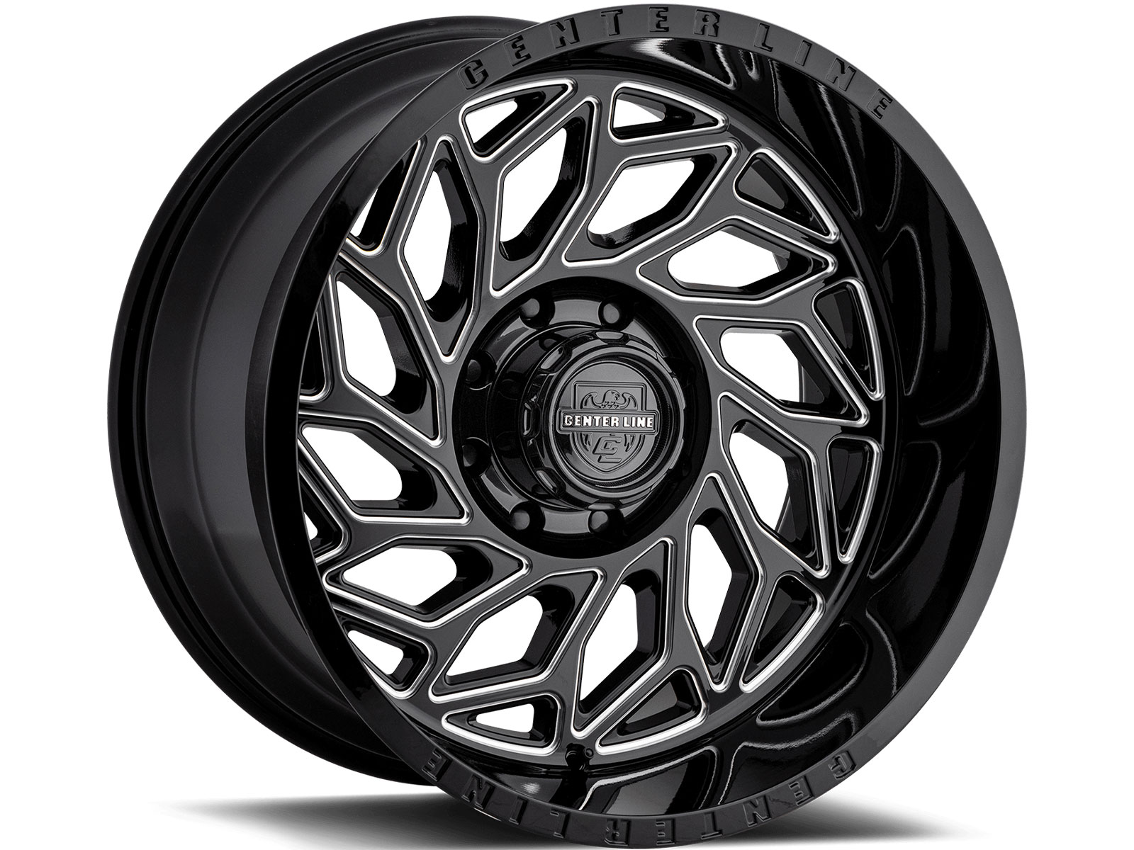 Center Line Milled Gloss Black Quake Wheel