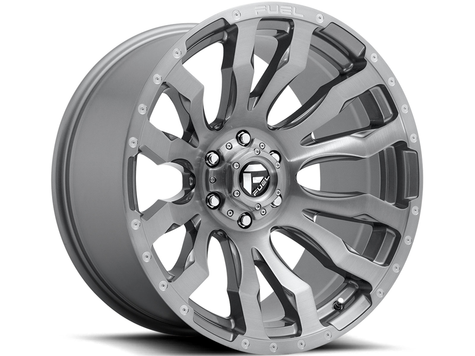 AIRSOFT BURTLE AC093 ホイールセット Fuel Brushed Gunmetal Blitz Wheels | Havoc Offroad