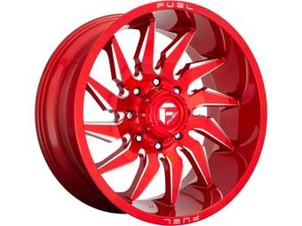 Fuel Milled Red Saber Wheels