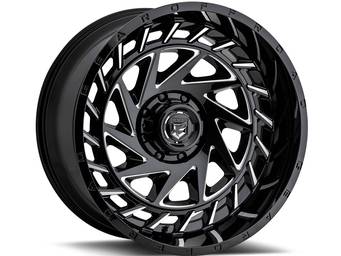 Gear Off-Road Milled Gloss Black End Game Wheels