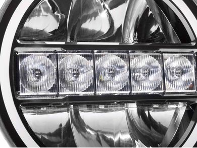 RealTruck Go Rhino Xplor Blackout Series Maxline Hi/Low LED Round
