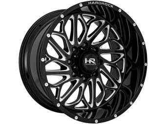 Hardrock Milled Gloss Black BlackTop Wheels