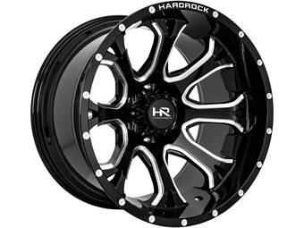 Hardrock Milled Gloss Black BloodShot Wheels