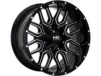 Hardrock Milled Gloss Black Commander Wheels