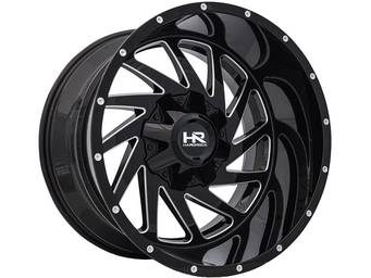 Hardrock Milled Gloss Black Crusher Wheels