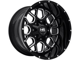 Hardrock Milled Gloss Black Gunner Wheels