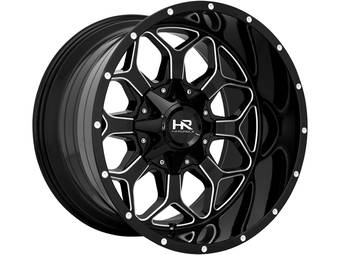 Hardrock Milled Gloss Black Indestructible Wheels