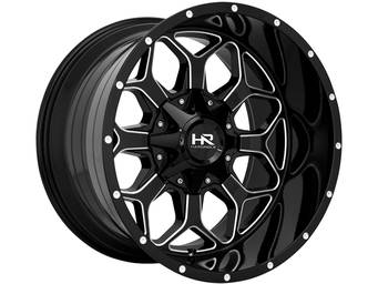 Hardrock Milled Gloss Black Indestructible Wheels