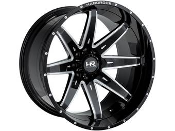 Hardrock Milled Gloss Black PainKiller Wheels