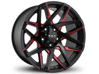 HD Off-Road Black & Red Canyon Wheels