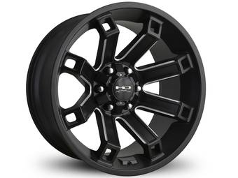 HD Off-Road Milled Matte Black Hollow Point Wheels