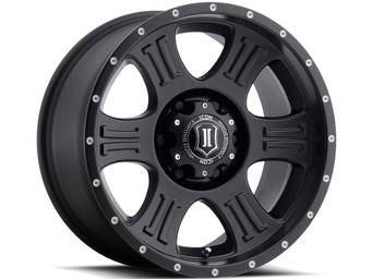 Icon Matte Black Shield Wheels