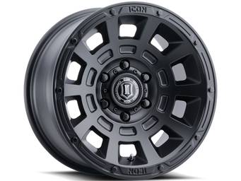 Icon Matte Black Thrust Wheels