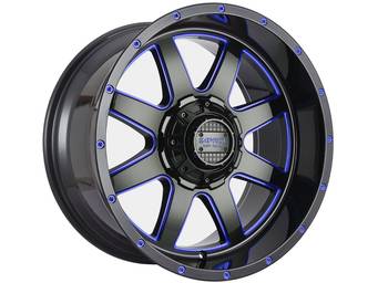 Impact Off-Road Gloss Black & Blue 804 Wheels