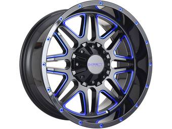 Impact Off-Road Gloss Black & Blue 806 Wheels