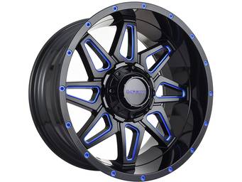 Impact Off-Road Gloss Black & Blue 807 Wheels
