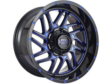 Impact Off-Road Gloss Black & Blue 808 Wheels | Havoc Offroad