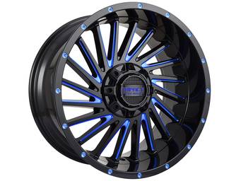 Impact Off-Road Gloss Black & Blue 812 Wheels