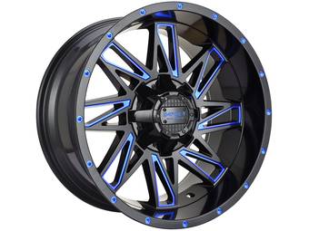 Impact Off-Road Gloss Black & Blue 814 Wheels