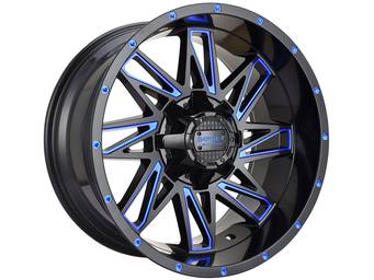 Impact Off-Road Gloss Black & Blue 814 Wheels