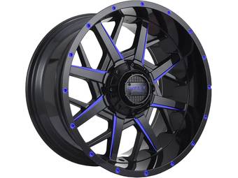 Impact Off-Road Gloss Black & Blue 815 Wheels