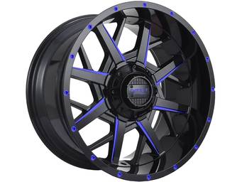 Impact Off-Road Gloss Black & Blue 815 Wheels