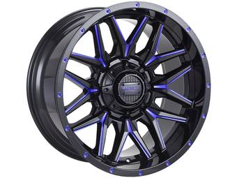 Impact Off-Road Gloss Black & Blue 819 Wheels