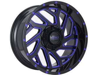 Impact Off-Road Gloss Black & Blue 823 Wheels