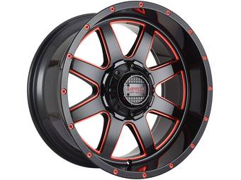 Impact Off-Road Gloss Black & Red 804 Wheels