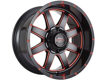 Impact Off-Road Gloss Black & Red 804 Wheels