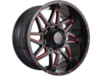 Impact Off-Road Gloss Black & Red 807 Wheels