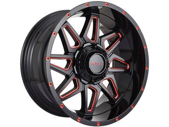 Impact Off-Road Gloss Black & Red 807 Wheels
