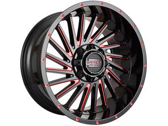 Impact Off-Road Gloss Black & Red 812 Wheels