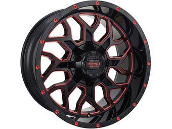 Impact Off-Road Gloss Black & Red 813 Wheels